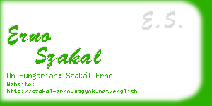erno szakal business card